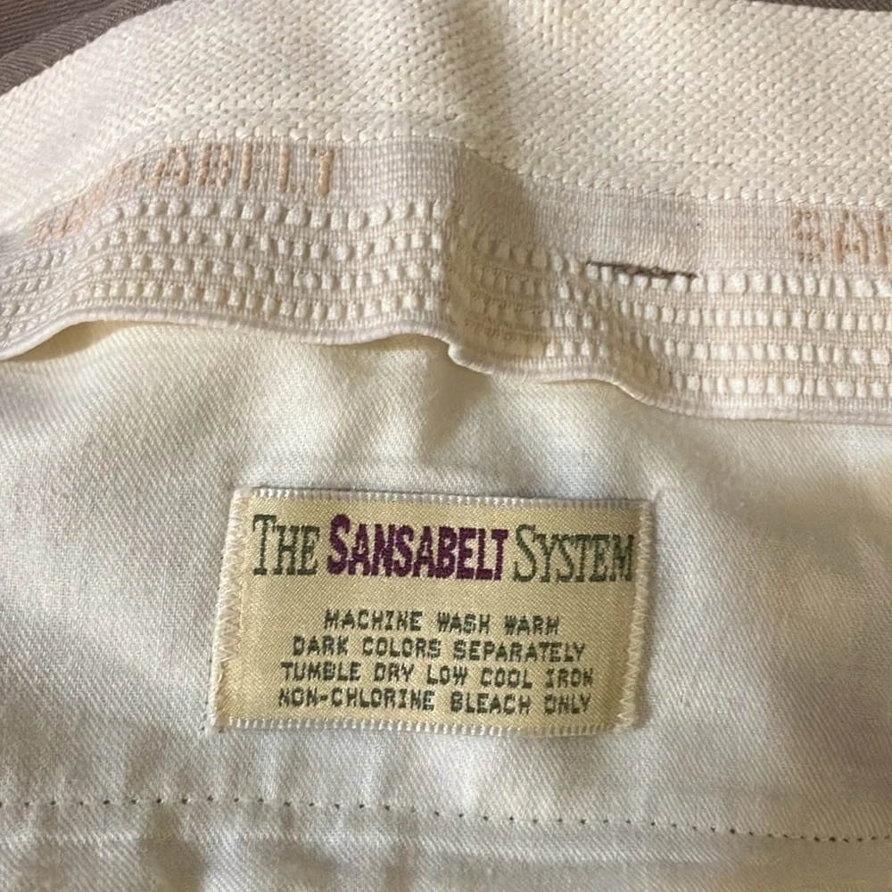 Sansabelt Classic top western pocket flat front polyester blend men’s pant